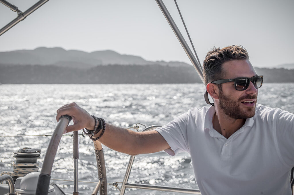 Dionisis Captain of Vip Sailing Santorini